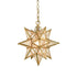 Seeded Glass Moravian Star Light Gold Pendant Lighting 13 Inches